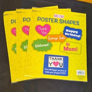 Royal Brites Neon Poster Shapes Use with bigger posters to make your project pop